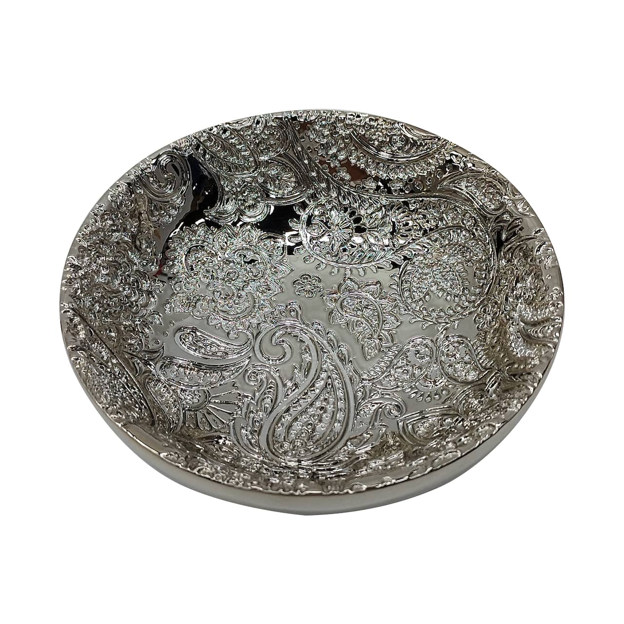 6.5" Silver Paisley Engraved Trinket Tray by Ashland®